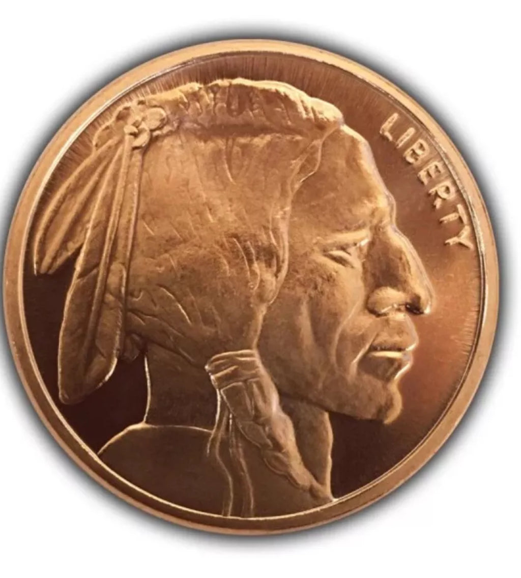 1 oz Copper Round - Buffalo Nickel