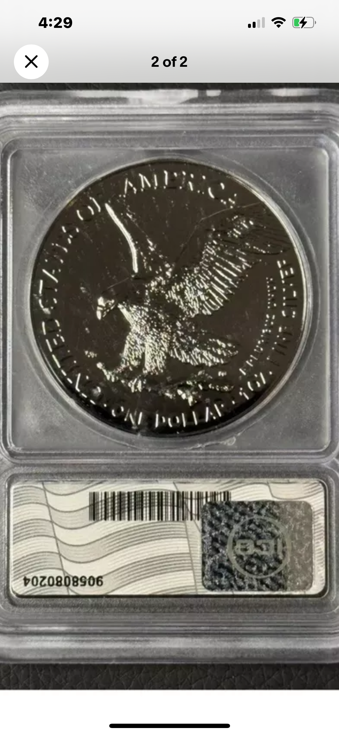 2024 ICG Silver Eagle Ruthenium 1 Of 500. Very Low Mintage.